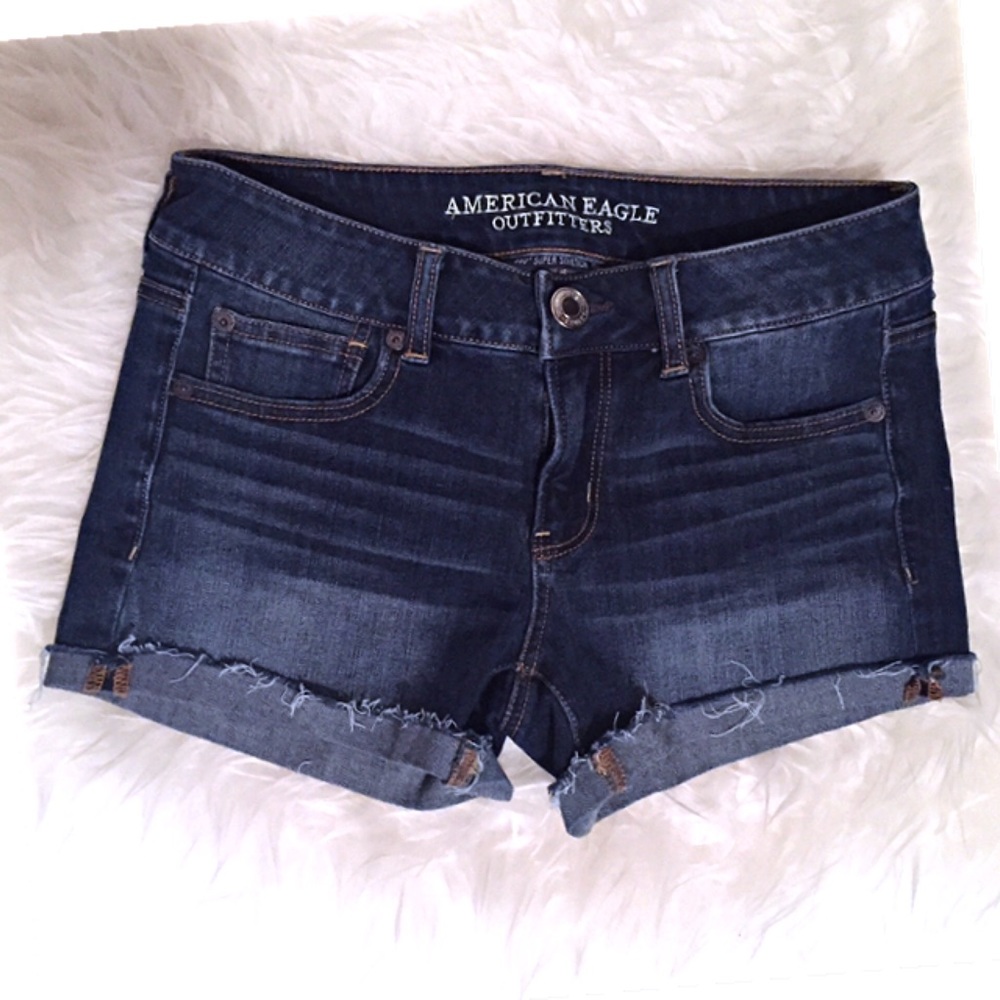 American Eagle jean shorts “shortie” 4